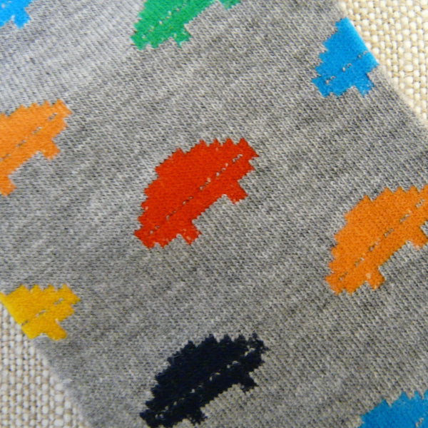 Grey Flying Saucers Bamboo Mix Gaming Socks