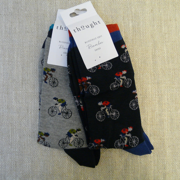 Pale Grey Marle Cyclist Socks