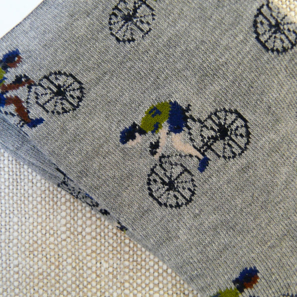 Pale Grey Marle Cyclist Socks