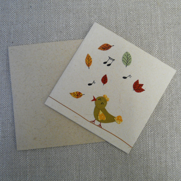 Singing Bird Handmade Fair Trade Greetings Card