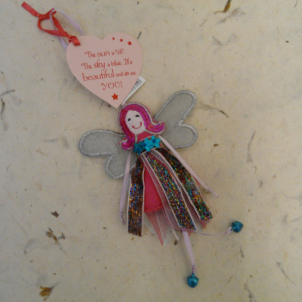 The Sun is Up Glitter Quote Fairy