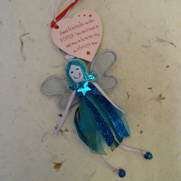 Good Friends Glitter Quote Fairy