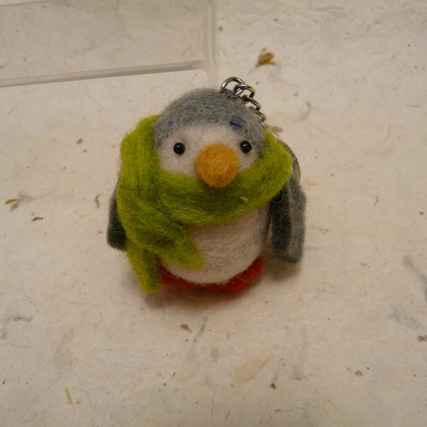 Penguin with Scarf Fair Trade Felt Keyring