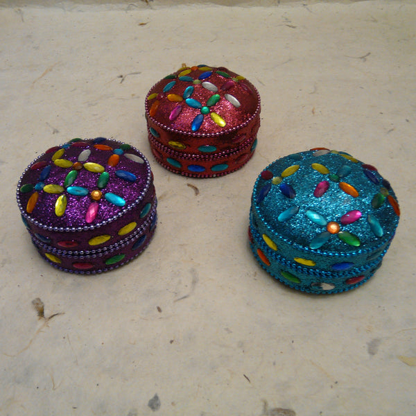 Pink Glitter Trinket Box