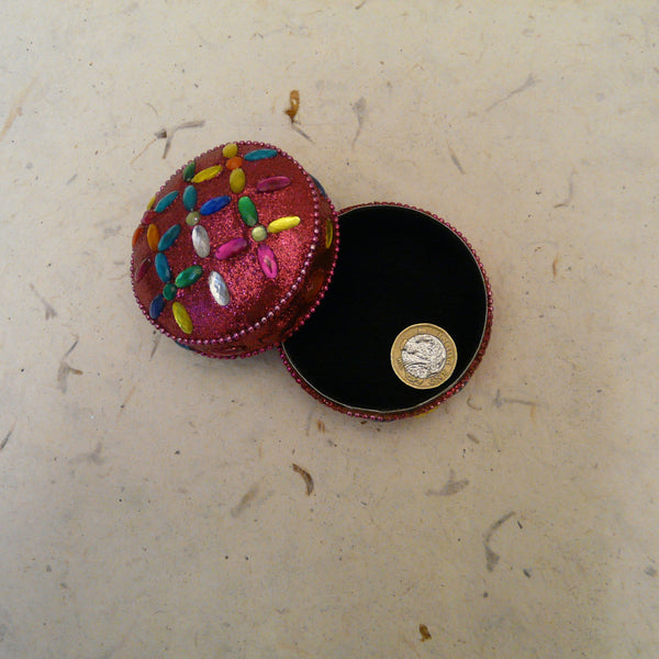 Pink Glitter Trinket Box