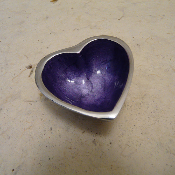 Violet Mini Recycled Aluminium Heart Dish