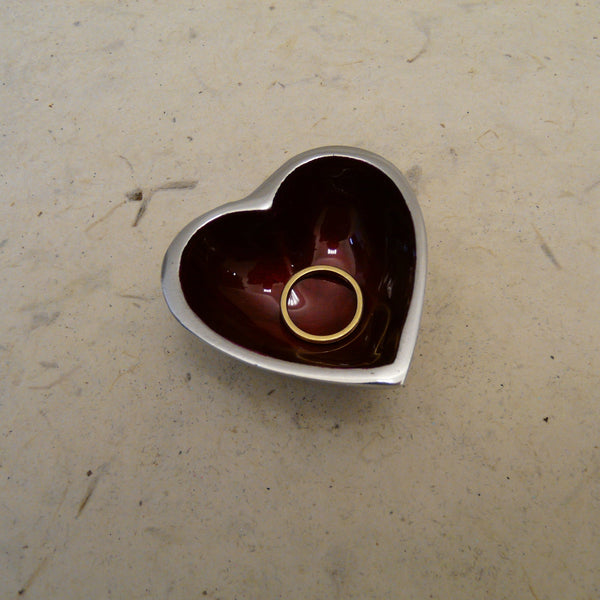 Pink Mini Recycled Aluminium Heart Dish