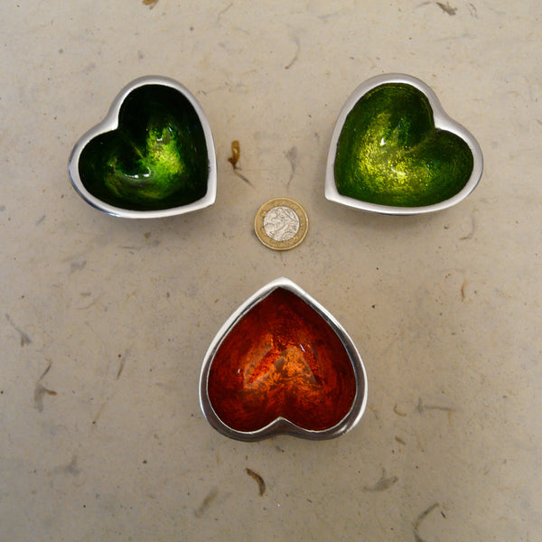 Orange Foiled Mini Recycled Aluminium Heart Dish
