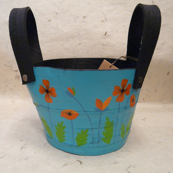 Poppy Painted Plant Holder