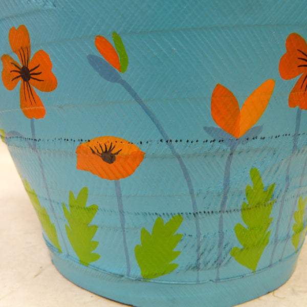 Poppy Painted Plant Holder