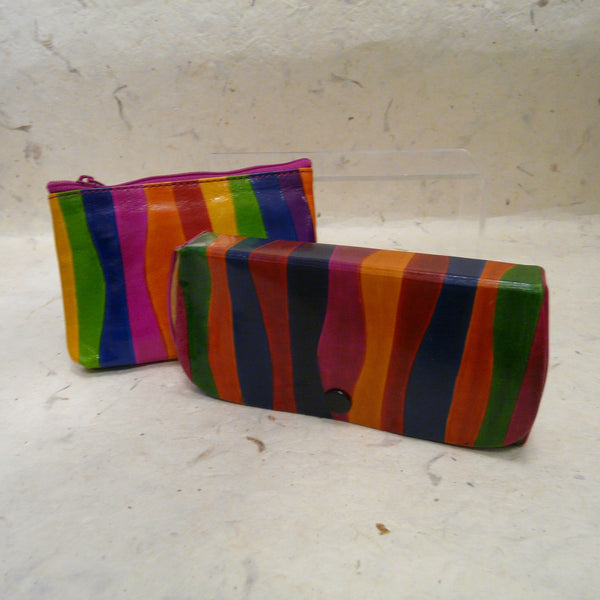 Rainbow Leather Glasses Case