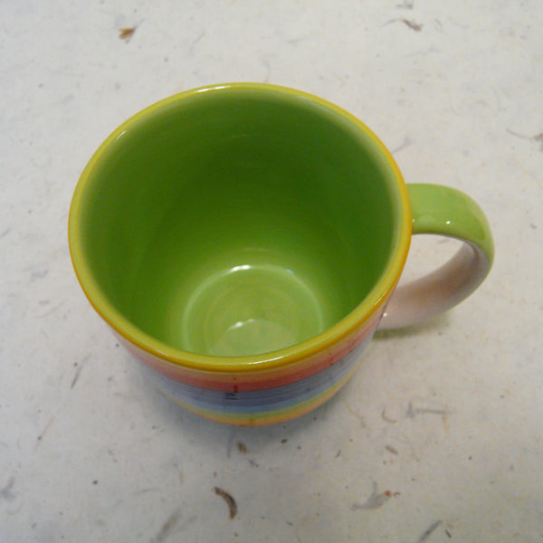Shorter Rainbow Mug with Horizontal Stripes