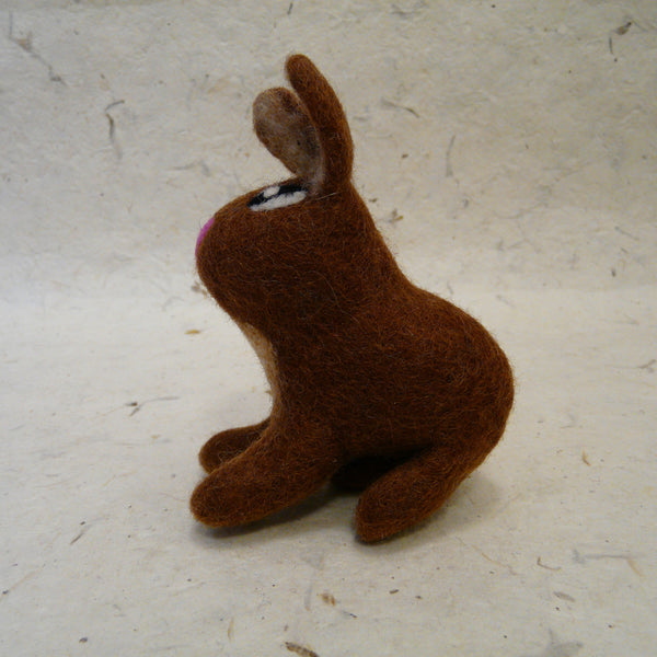 Small Brown Felt Rabbit