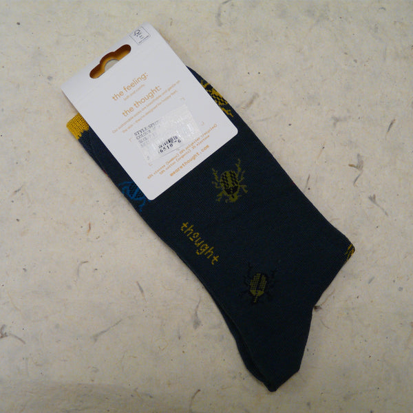 Slate Blue Bamboo Bug Socks