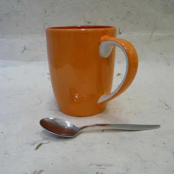 Orange and Red Hand-painted Mug