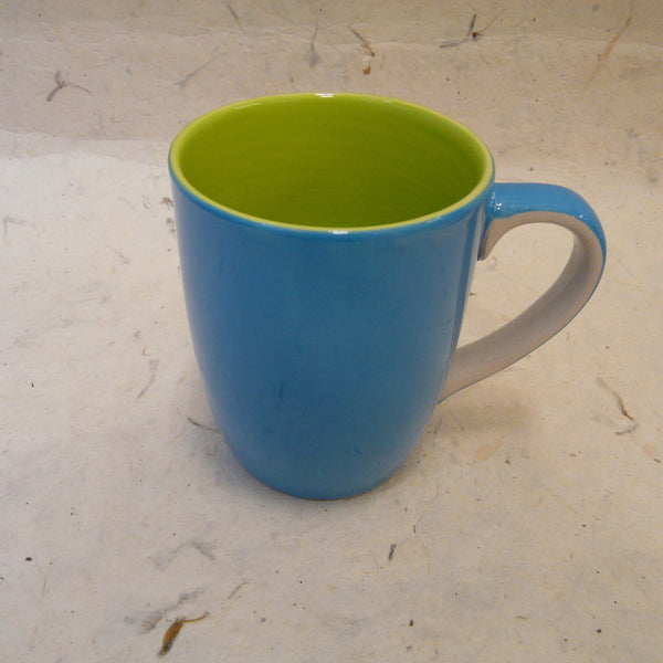 Blue and Green Hand-painted Mug