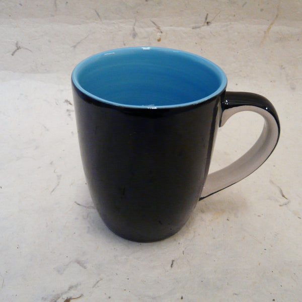 Black and Blue Hand-painted Mug