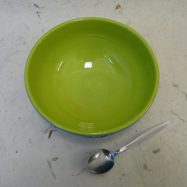 Blue and Green Hand-painted Bowl