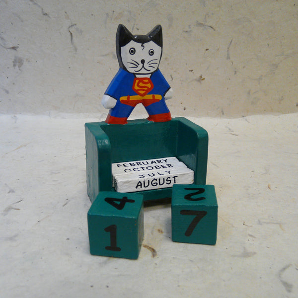 Superman Cat Perpetual Calendar