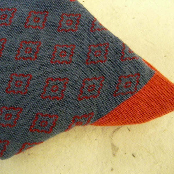 Denim Geo Organic Cotton Socks 7 - 11