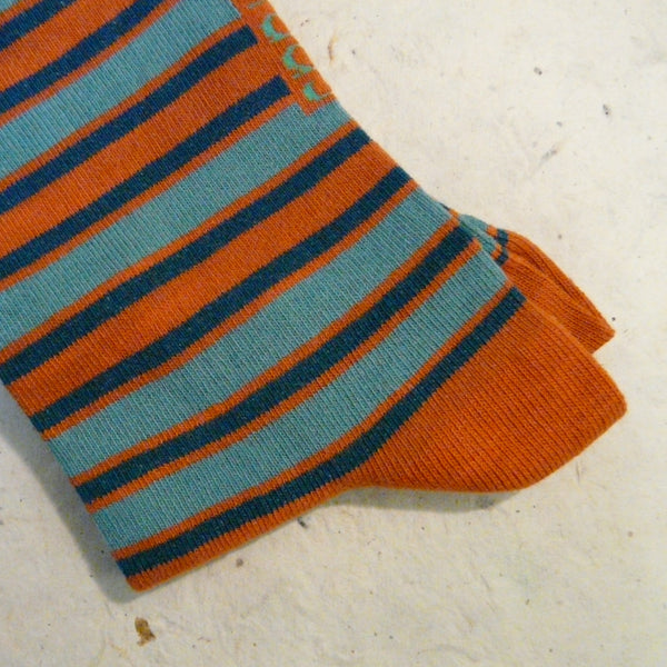 Yam Orange Stripe Organic Cotton Socks 7 - 11