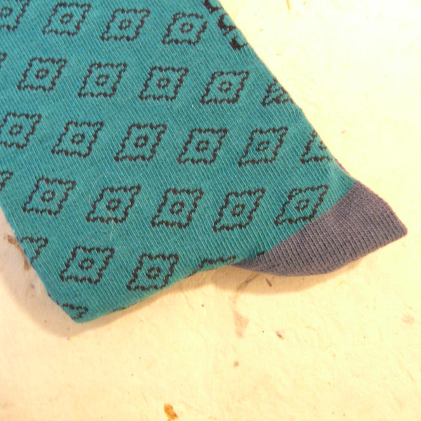 Lagoon Geo Organic Cotton Socks 7 - 11