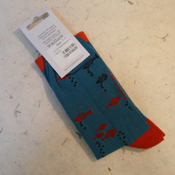 Mineral Blue Minnow Organic Cotton Socks 7 - 11