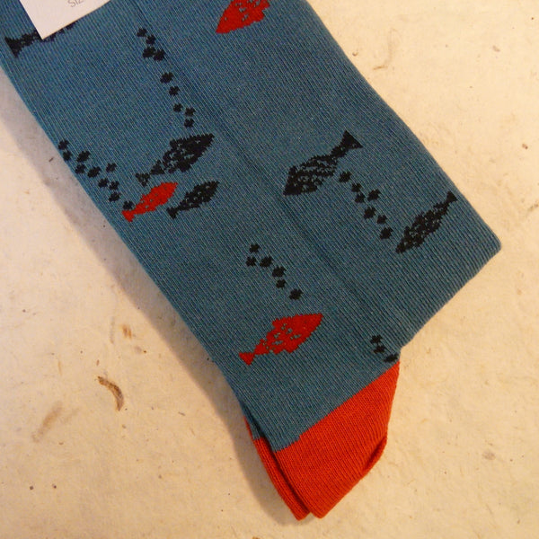 Mineral Blue Minnow Organic Cotton Socks 7 - 11