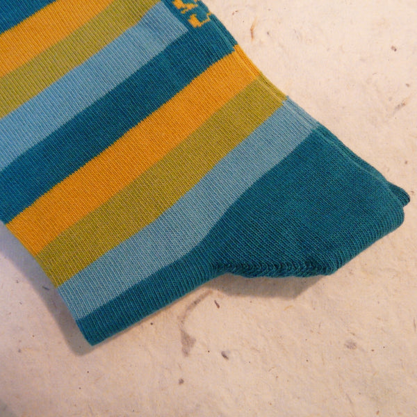 Lagoon Striped Organic Cotton Socks 7 - 11