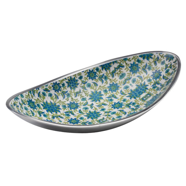 Jaipur Floral Print Aluminium Oval Bowl