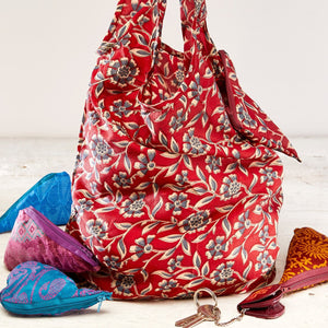 Recycled Sari Foldaway Fair Trade Shopping Bag