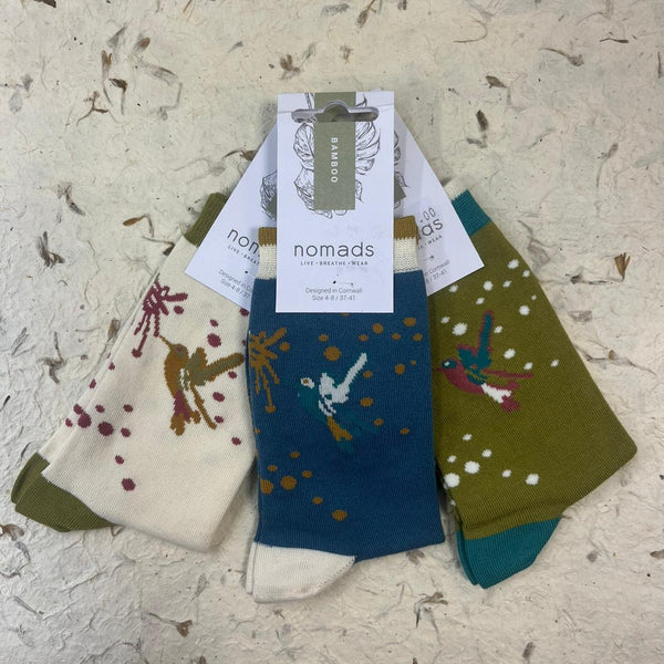 Hummingbird Bamboo Socks 4 - 8