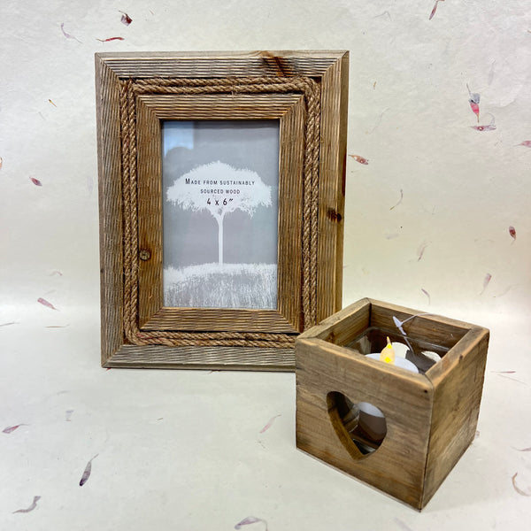 Rustic Rope Driftwood Picture Frame