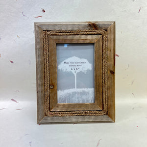 Rustic Rope Driftwood Picture Frame