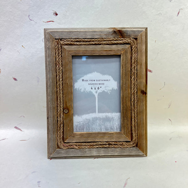 Rustic Rope Driftwood Picture Frame