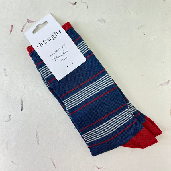 Thought Jesper and Eduardo Stripe Bamboo Socks 7 - 11