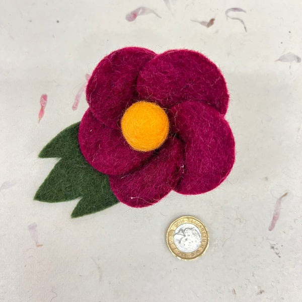 Felt Daisy Brooch