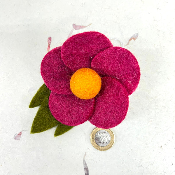 Felt Daisy Brooch