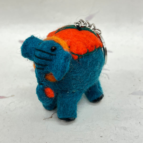 Felt Elephant Keyring