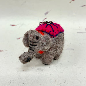 Felt Elephant Keyring