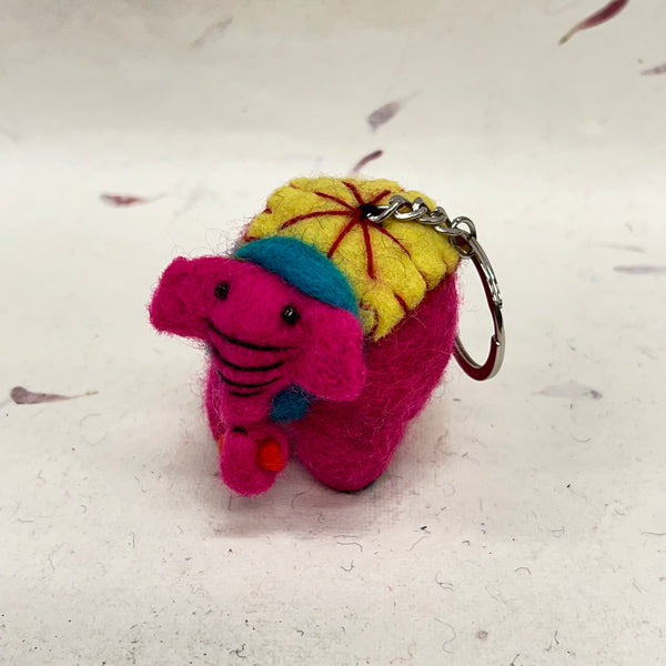 Felt Elephant Keyring