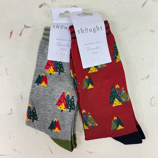 Thought Christmas Trees Bamboo Socks 7 - 11