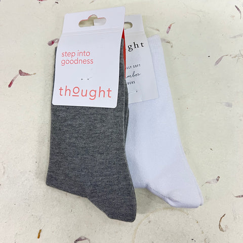 Solid Colour Plain Bamboo Socks 4 - 7