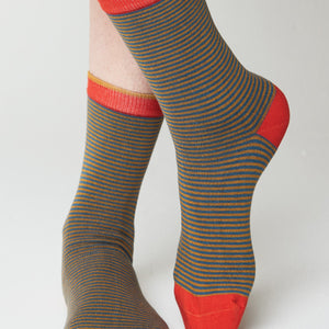 Narrow Striped Bamboo Socks 4 - 8