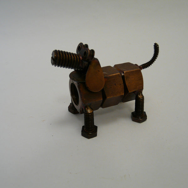 Upcycled Nuts and Bolts Dog