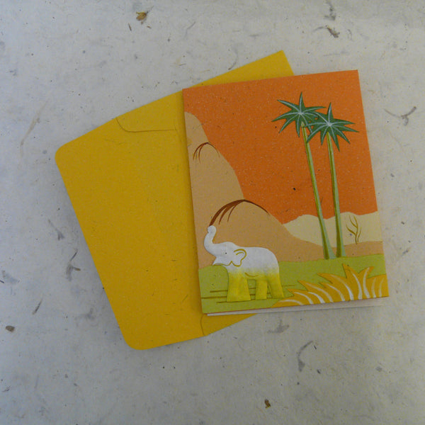 Orange Elephant Dung Paper Eco Maximus Card