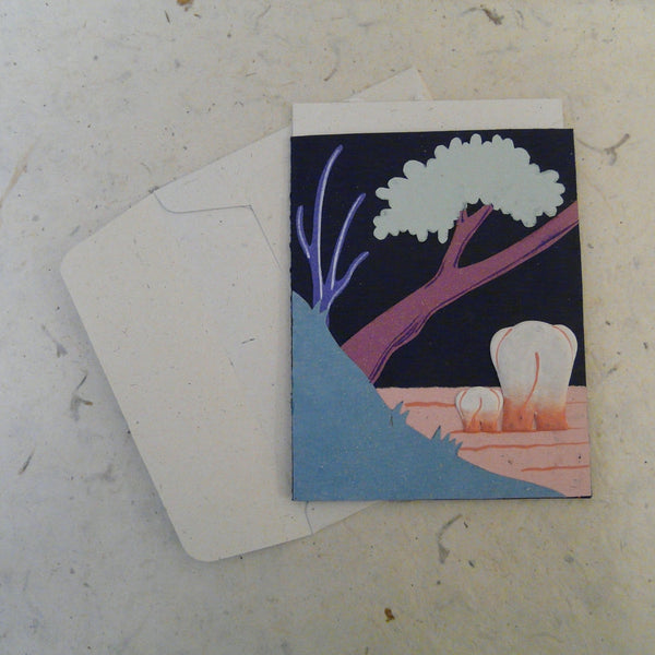 Blue Elephant Dung Paper Eco Maximus Card