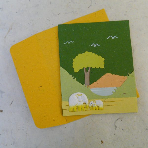 Green Elephant Dung Paper Eco Maximus Card