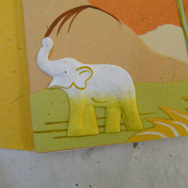 Orange Elephant Dung Paper Eco Maximus Card