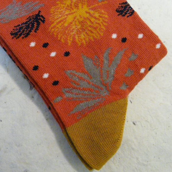 Falling Leaves Organic Cotton Socks 4 - 7